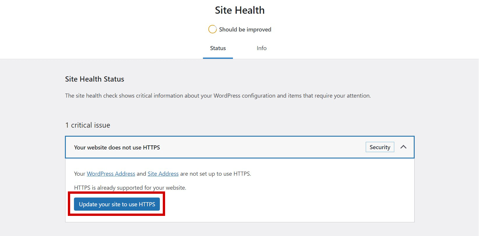 Configurare https Wordpress 5.7